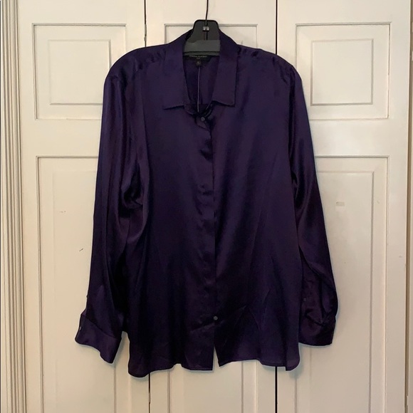 Banana Republic Tops - NWT Dark purple silk Banana Republic blouse